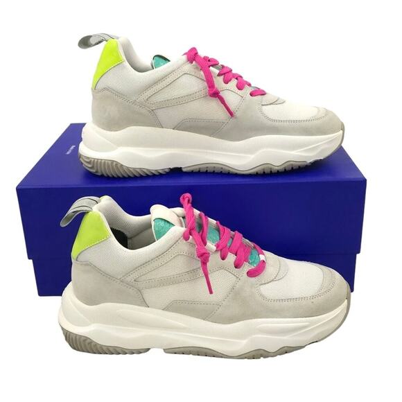 P448 Luke Dogma Trainer Sneakers Lemon and Lime - Picture 2 of 13